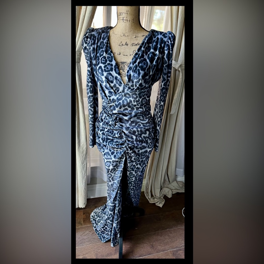 Alberto Audenino Pamela Long Velvet Slip Dress NWT